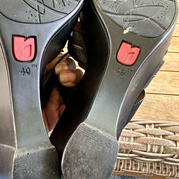 Umberto Raffini Slide Wedge Leather Sandals 40=9 - Picture 8 of 8